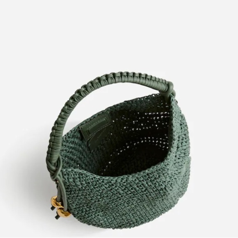 Madewell nwot The Camren‎ Mini Bag foraged green straw bag - Picture 3 of 12